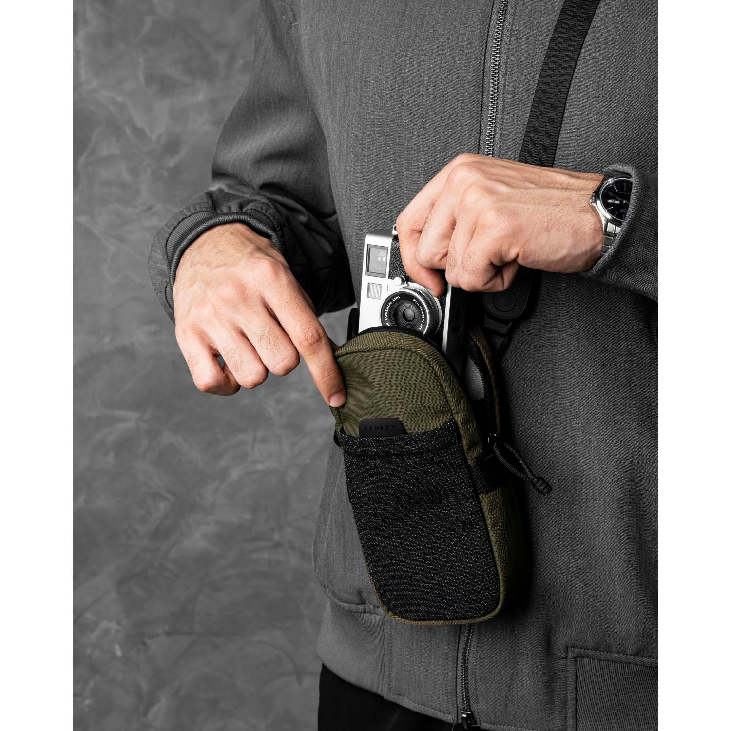 ALPAKA Modular Shoulder Pocket Max Nylon Washed Axoflux 400D (Green)