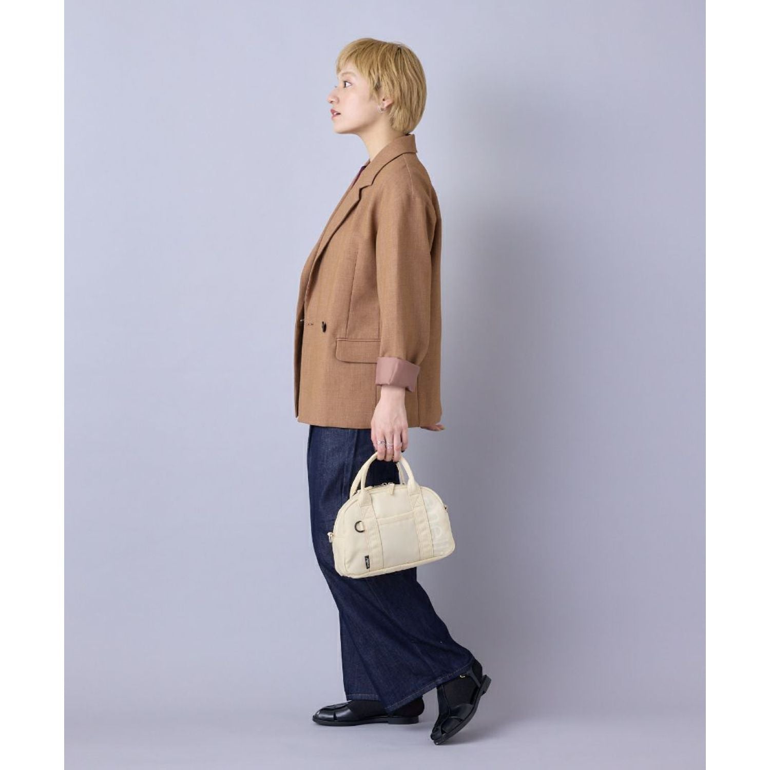 Anello Alf 2Way Mini Boston Bag (Grey)