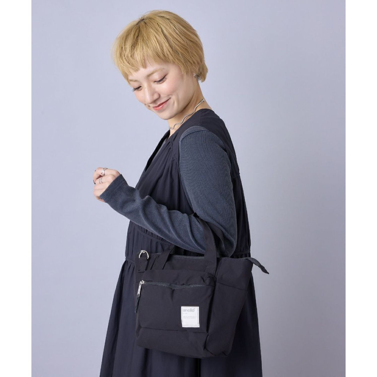 Anello Circle 2Way Mini Tote Bag (Lavender)