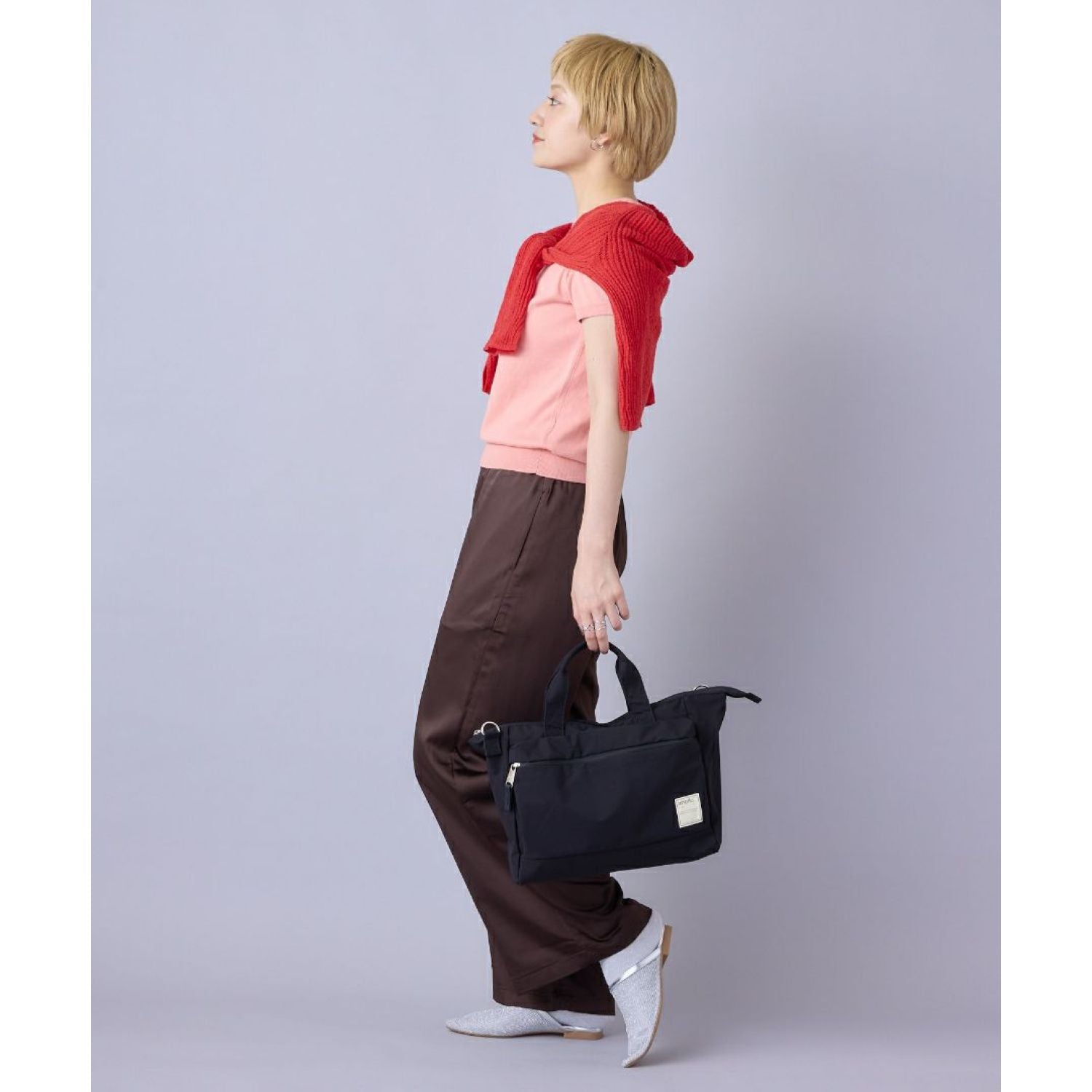 Anello Circle 2Way Tote Bag (Lavender)