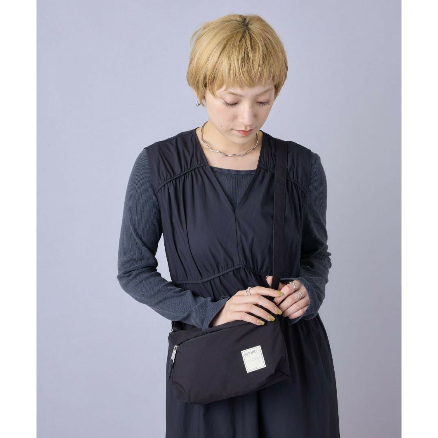 Anello Circle Mini Shoulder Bag (Lavender)