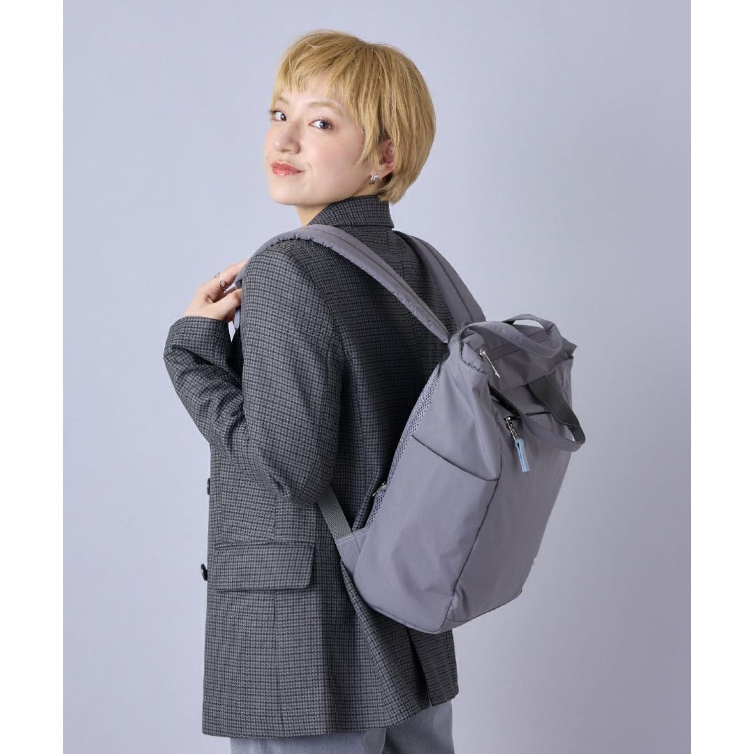 Anello Circle Tote Backpack (Black)
