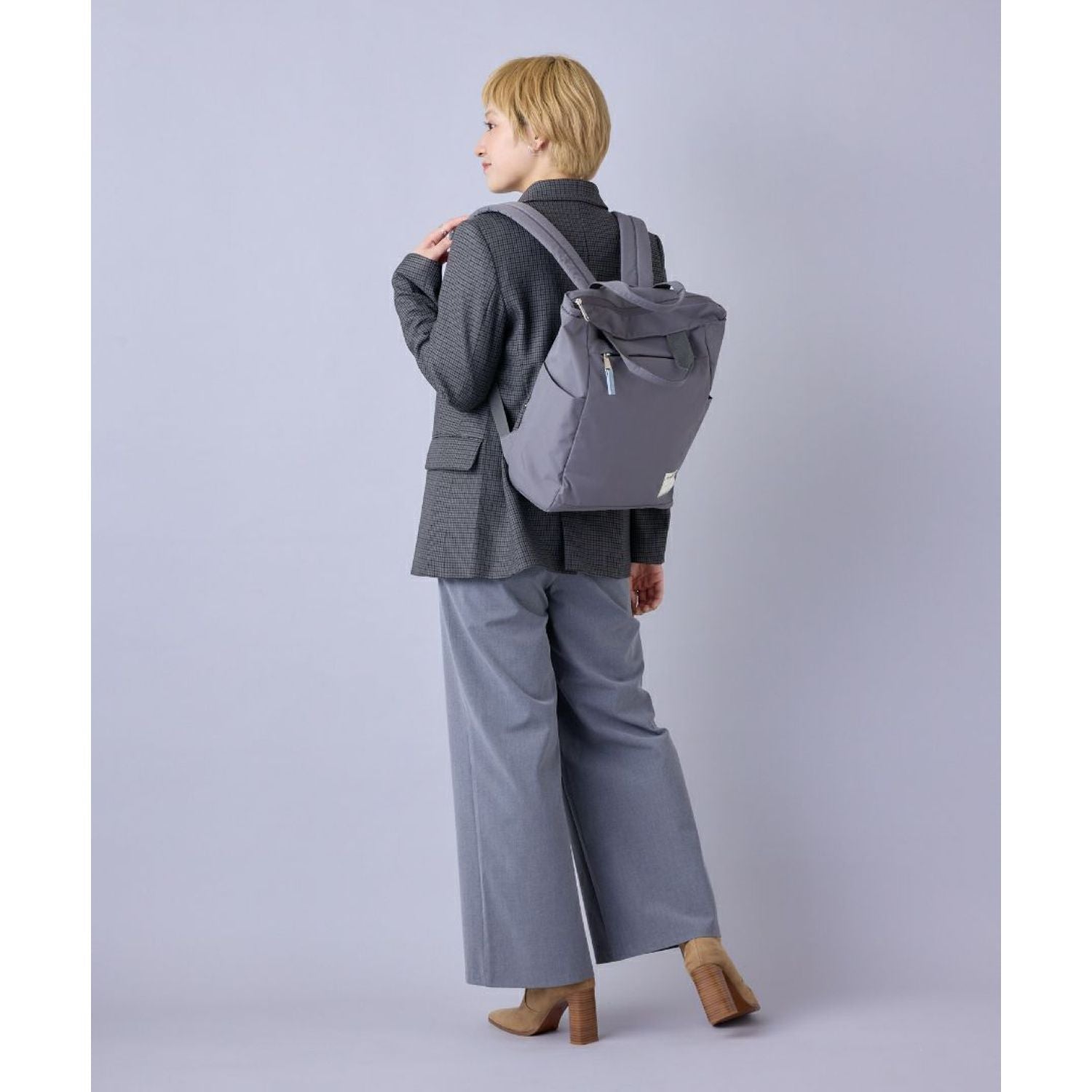 Anello Circle Tote Backpack (Black)