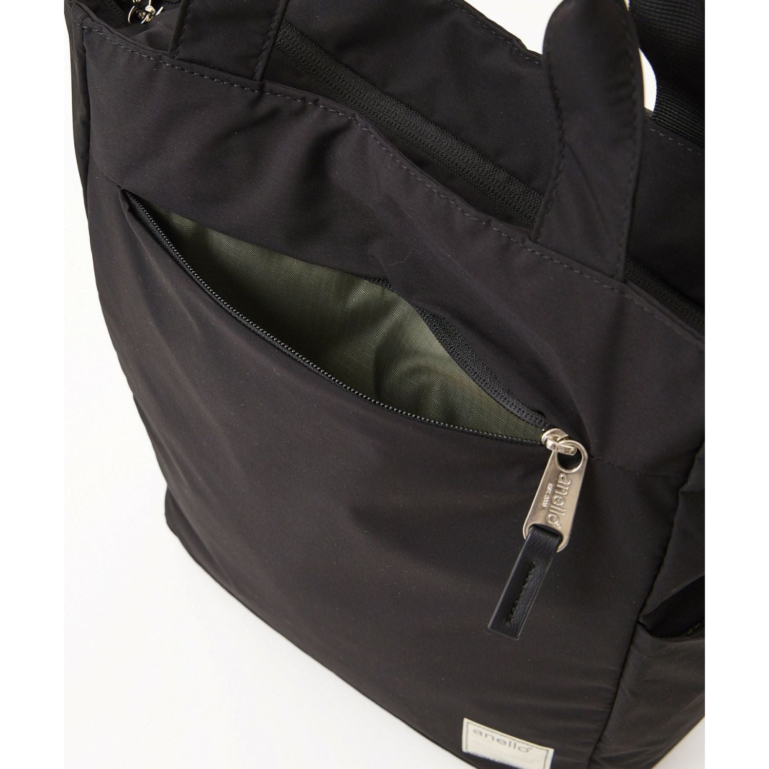 Anello Circle Tote Backpack (Black)