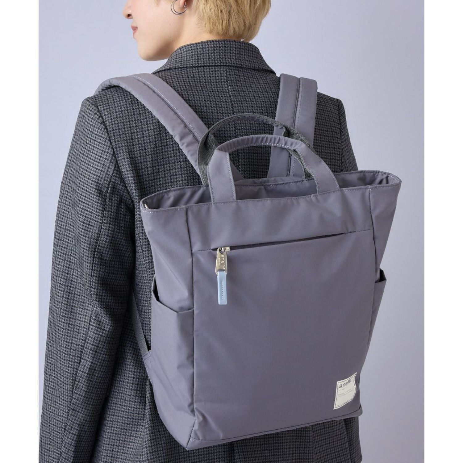 Anello Circle Tote Backpack (Grey)