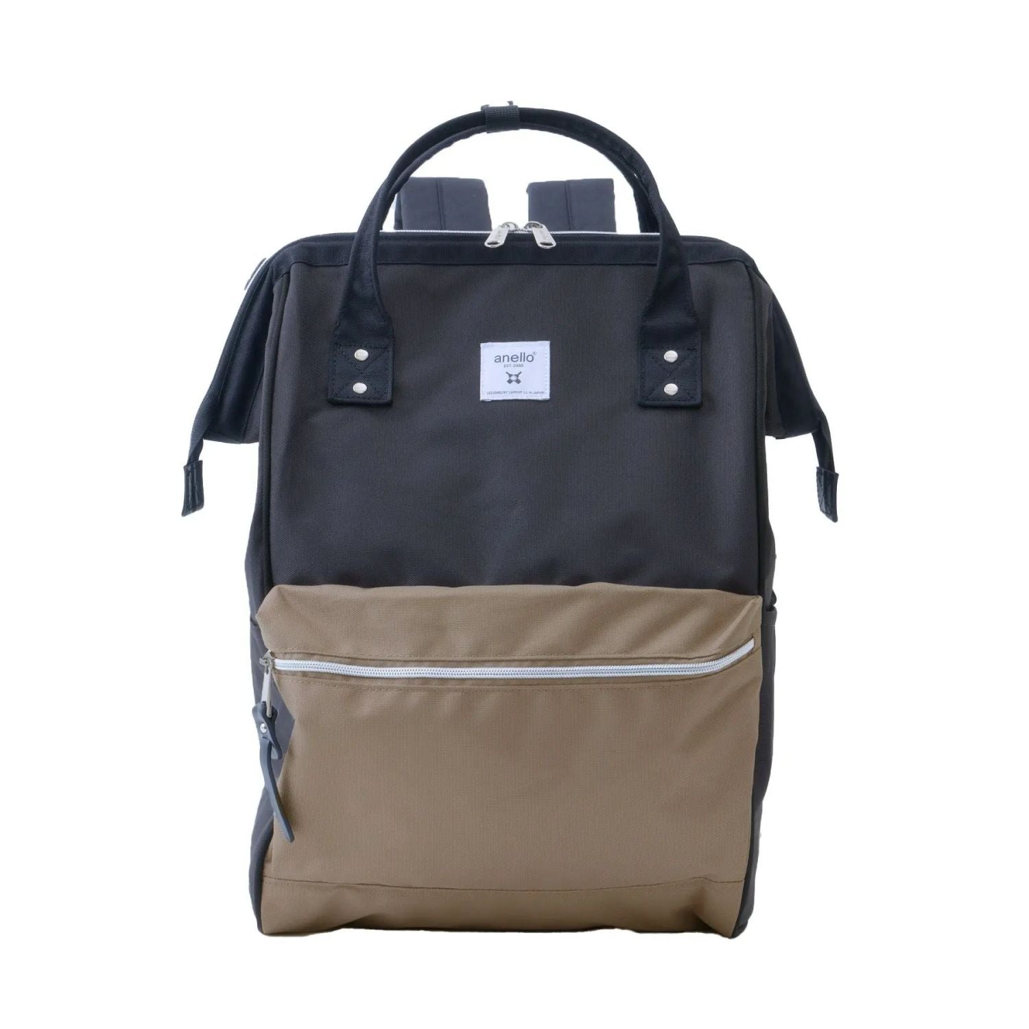 Anello Cross Bottle Kuchigane Backpack L (Grey/Greybeige/Black)