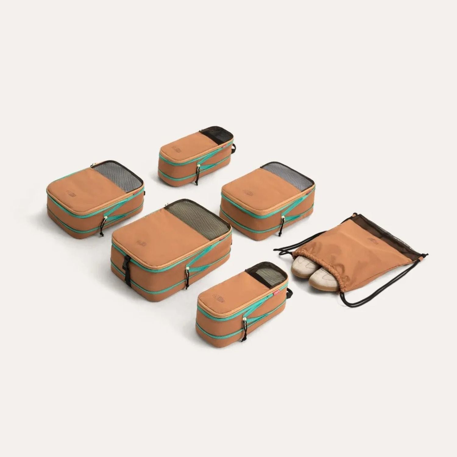 Bagsmart Blast 6-In-1 Compression Packing Cubes (Bran)