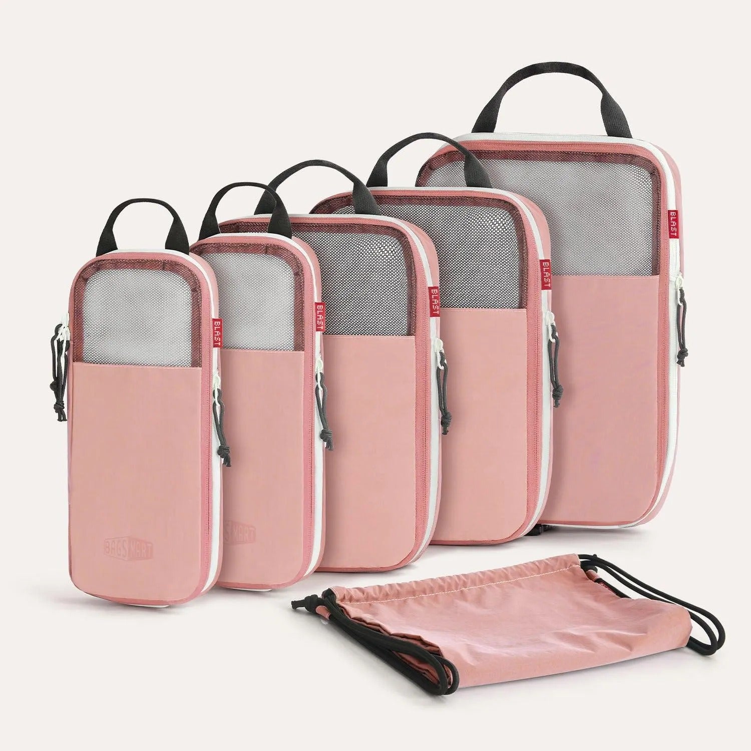 Bagsmart Blast 6-In-1 Compression Packing Cubes (Rose Dawn)