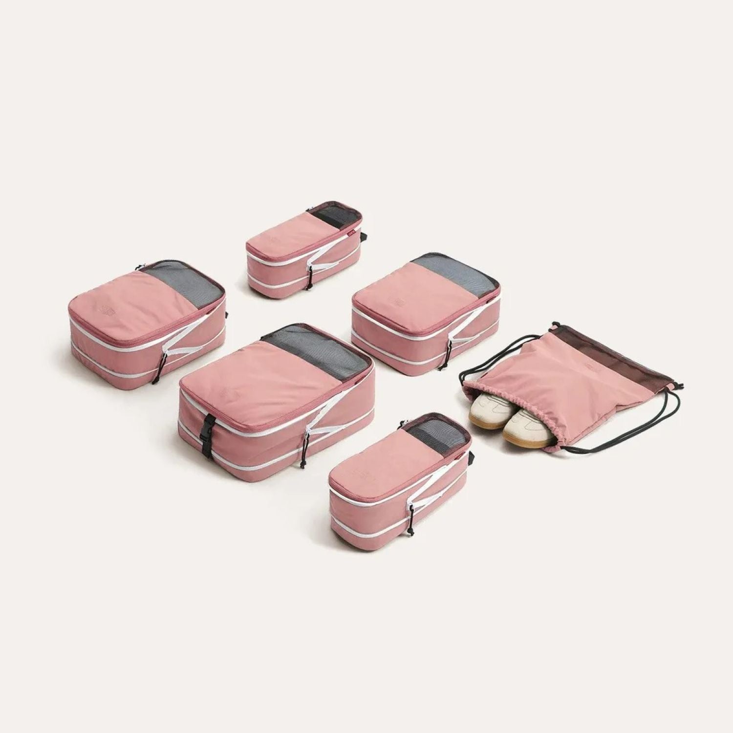 Bagsmart Blast 6-In-1 Compression Packing Cubes (Rose Dawn)