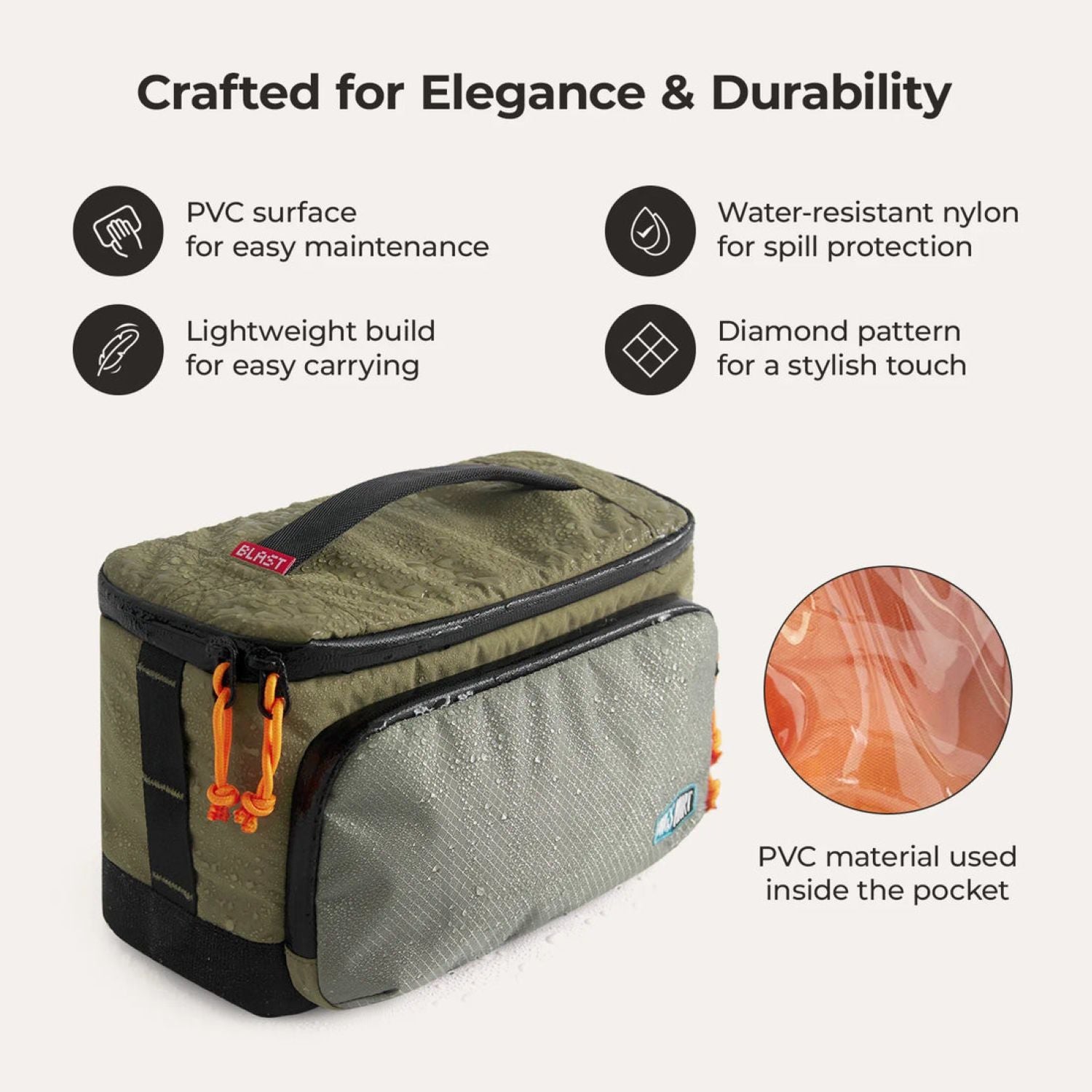 Bagsmart Blast Hanging Toiletry Bag 4.5L (Mossy)