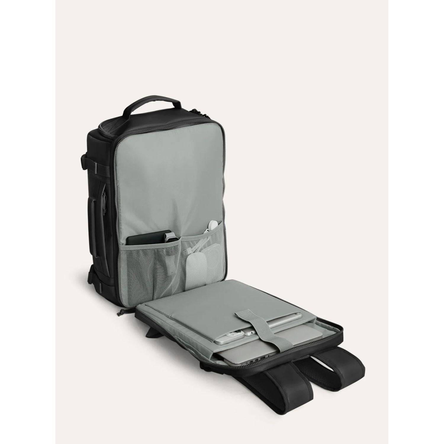 Bagsmart Blast Quick Access Carry On Travel Backpack - 28L-38L Extended (TPU) (Black)