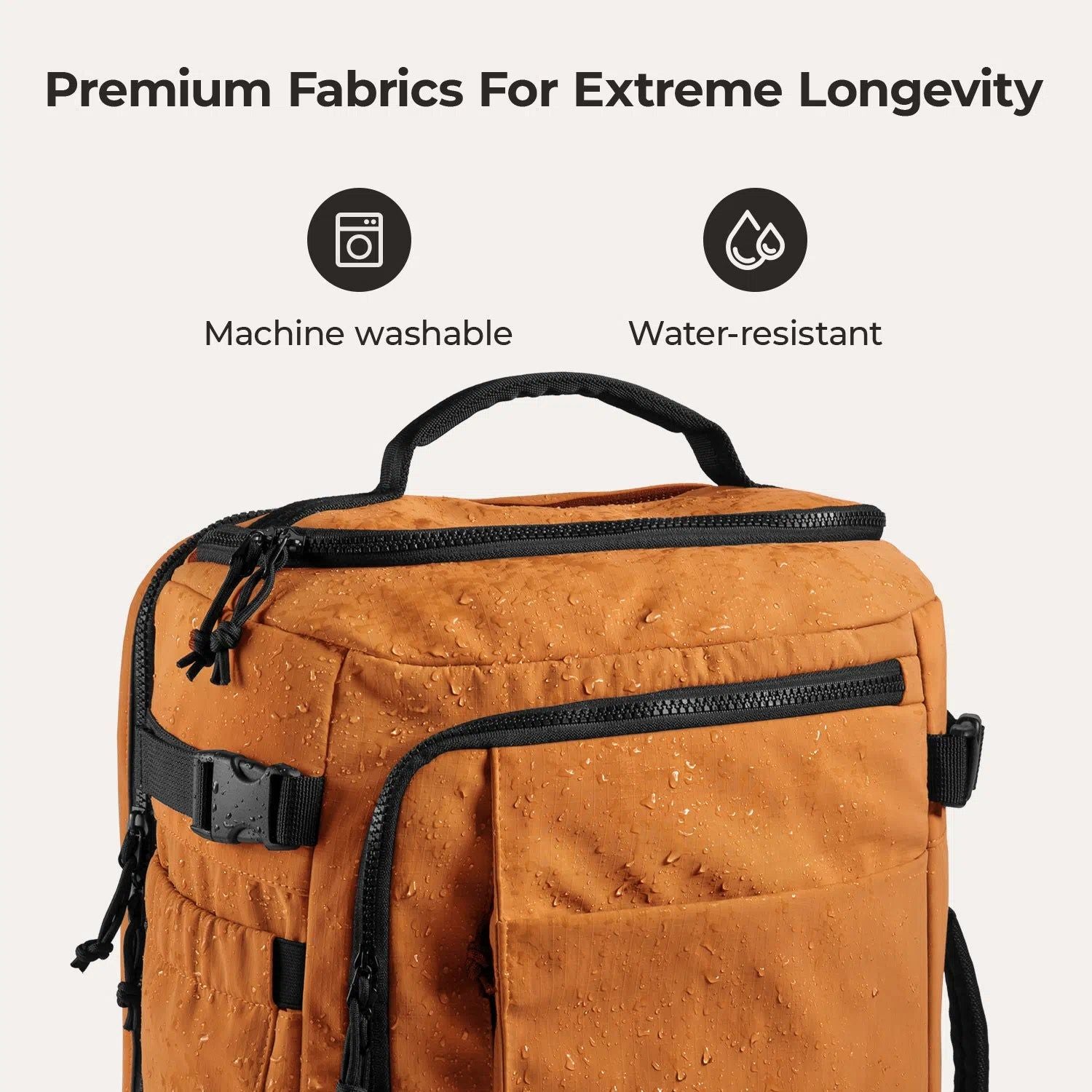 Bagsmart Blast Quick Access Carry On Travel Backpack Extended 38L (Tangerine)