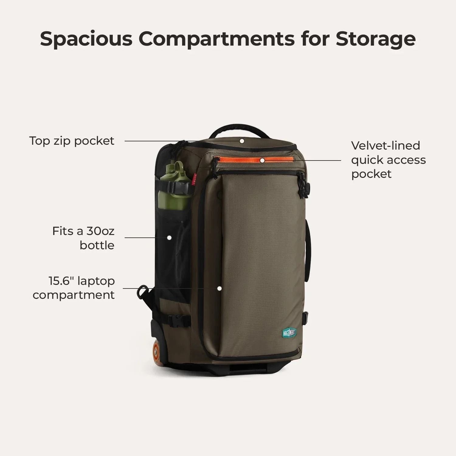 Bagsmart Blast Roller Backpack 43L (Cedar)