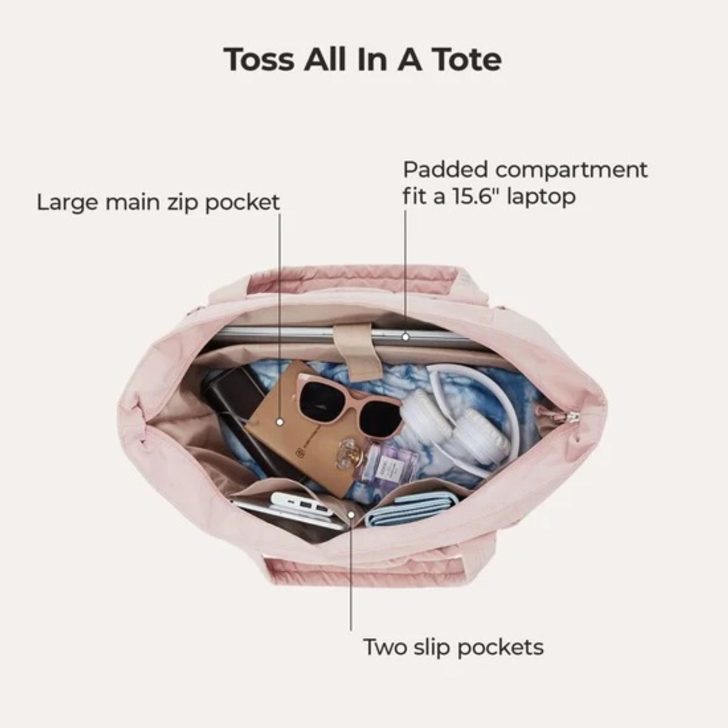Bagsmart Bubble Puffer Tote 22L - 28L (Pink)