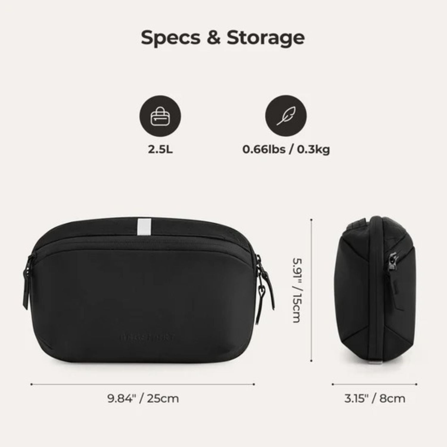 Bagsmart Dense Travel Dopp Kit 2.5L (Black)