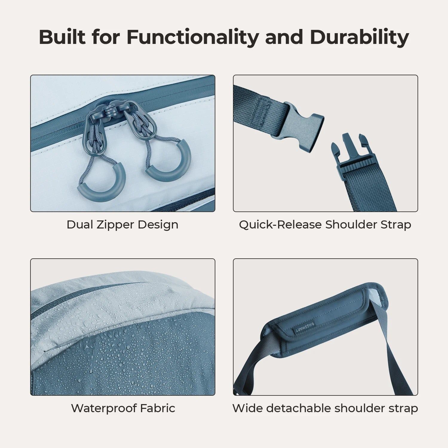 Bagsmart Soar Camera Sling Bag With Tripod Holder 6L (Dark Blue)