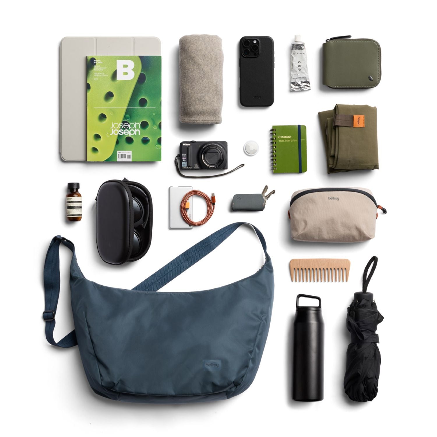 Bellroy Laneway Crescent Bag 12L - Bluesteel