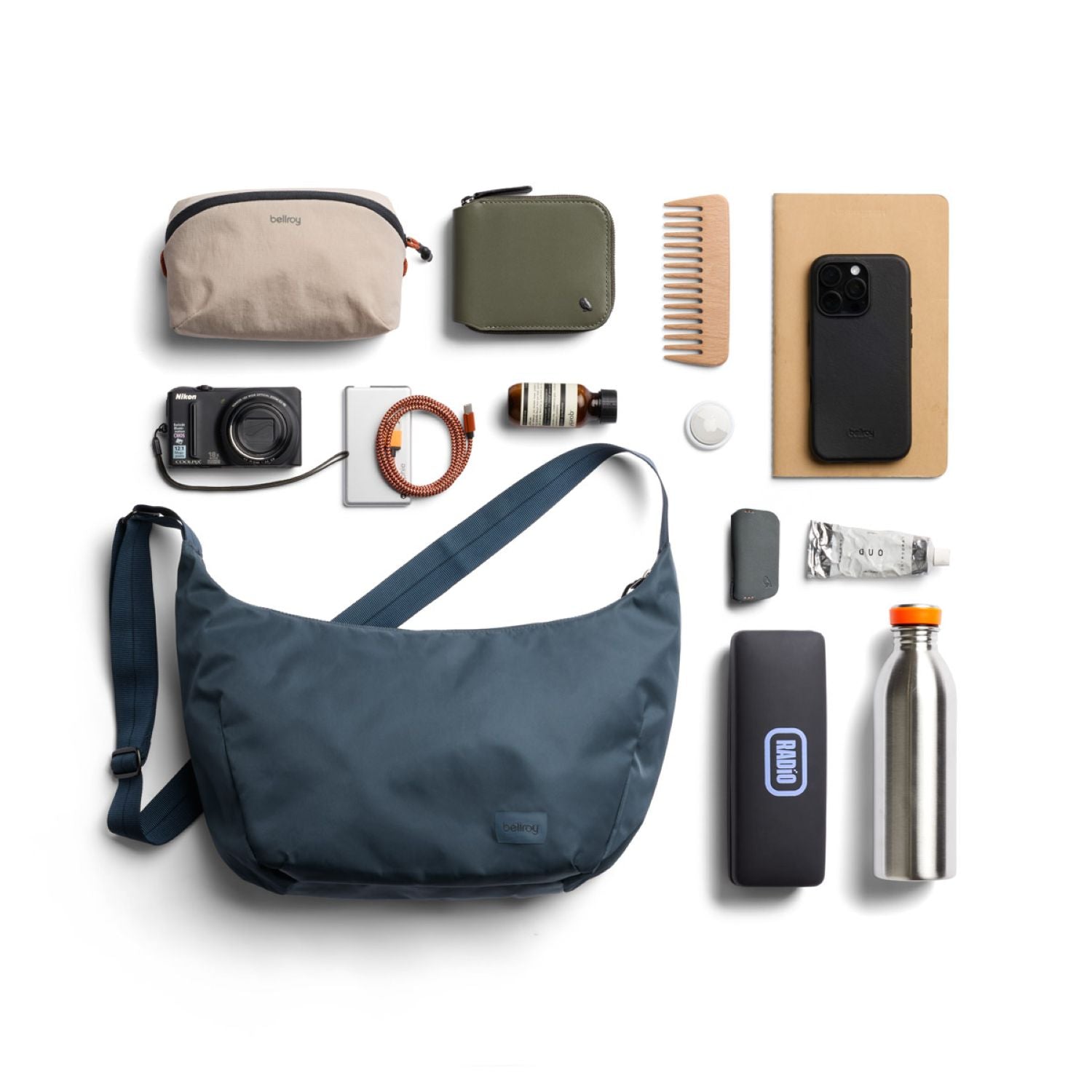 Bellroy Laneway Crescent Bag 7L - Bluesteel