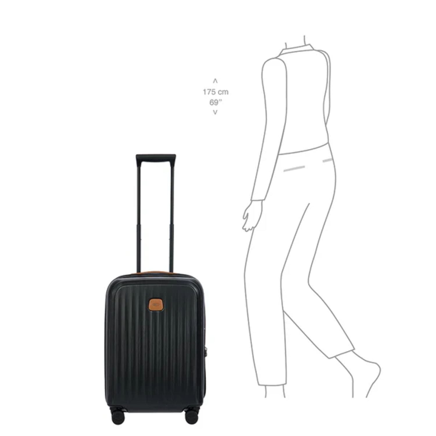 Bric'S Taormina 21" Carry-On Spinner Expandable (Black)