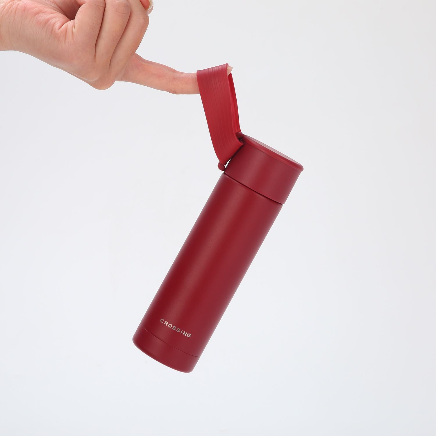 Crossing Compact Slim Insulated S/S Bottle 180ml - Burgundy