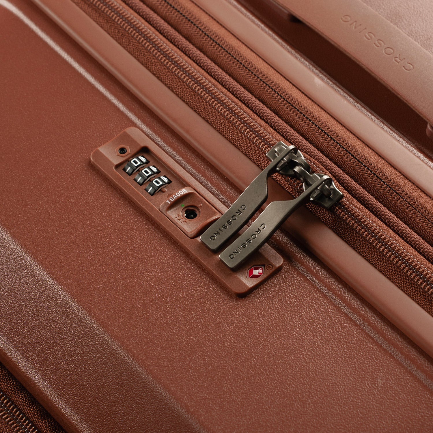 CROSSING INVI TRUNK 26" Medium Expandable Luggage With Front & Middle Access - Brick