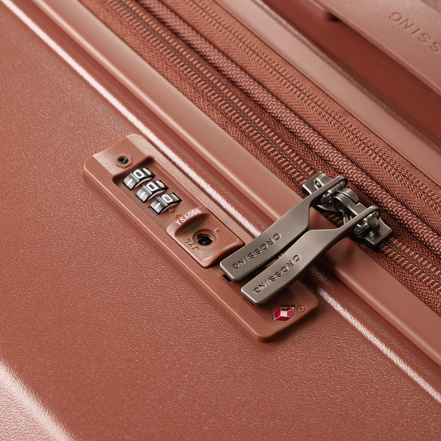 CROSSING INVI TRUNK 30" Large Expandable Luggage With Front & Middle Access - Brick