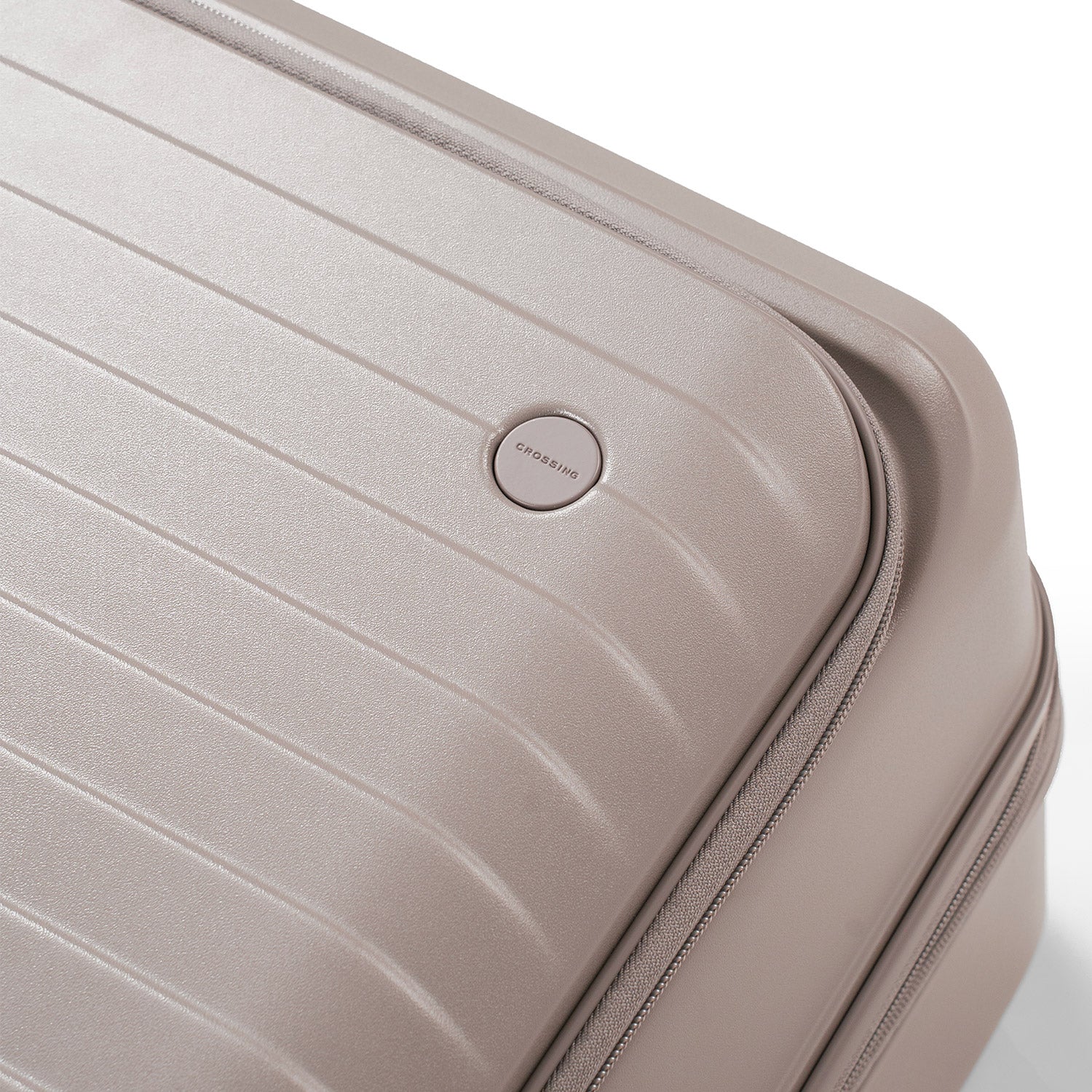 CROSSING INVI TRUNK 30" Large Expandable Luggage With Front & Middle Access - Latte