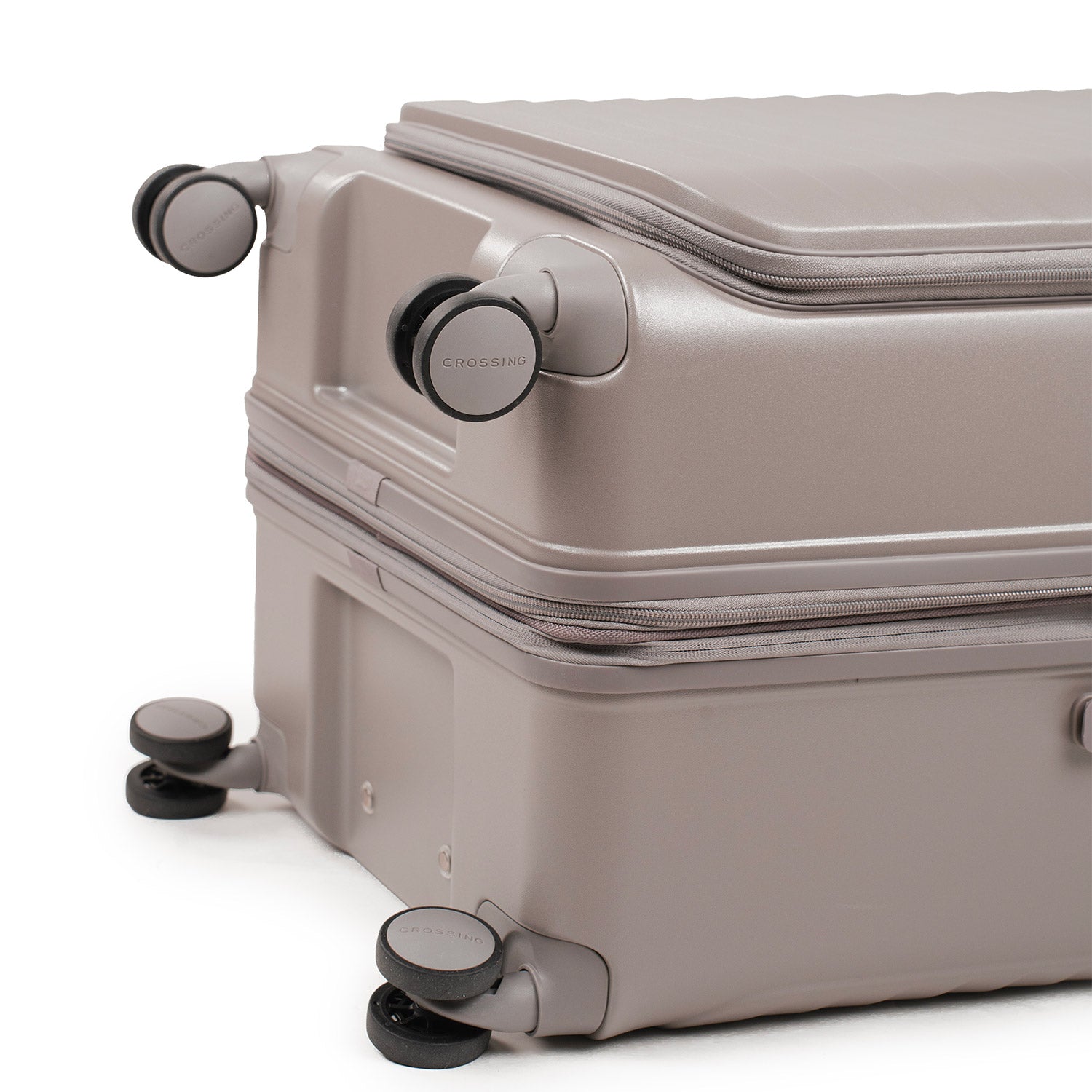 CROSSING INVI TRUNK 30" Large Expandable Luggage With Front & Middle Access - Latte