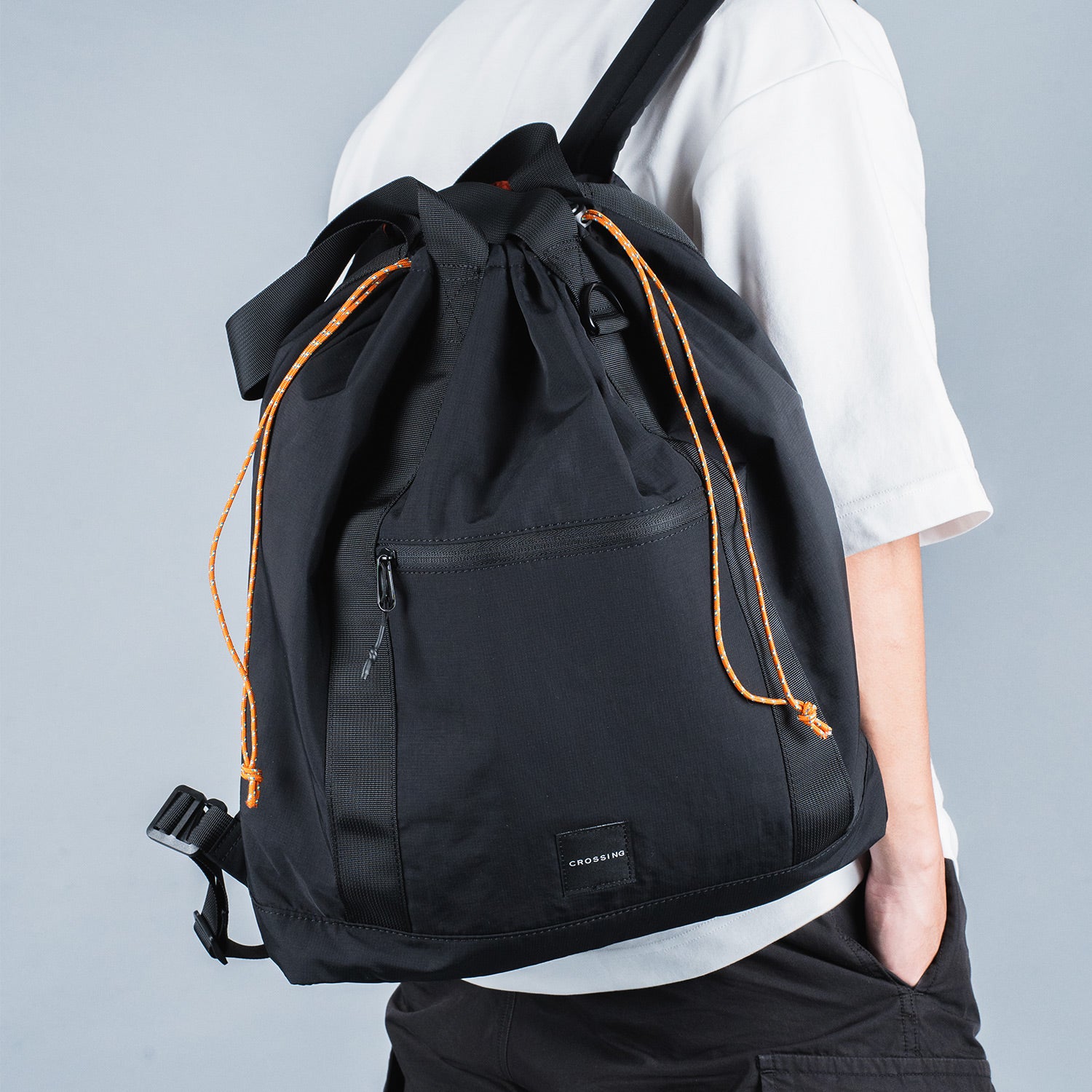 Crossing Jack Drawstring Totepack - Black