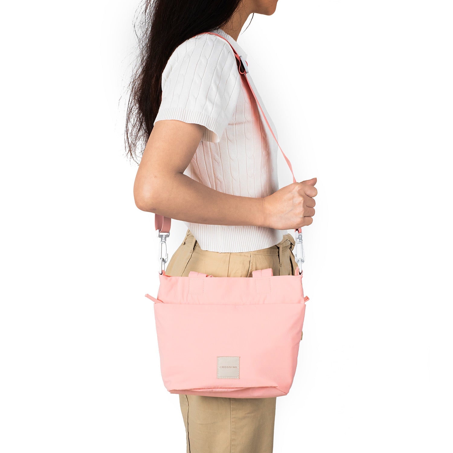 Crossing Jill Anti-Theft RFID Dual Carry Crossbody Bag - Pink