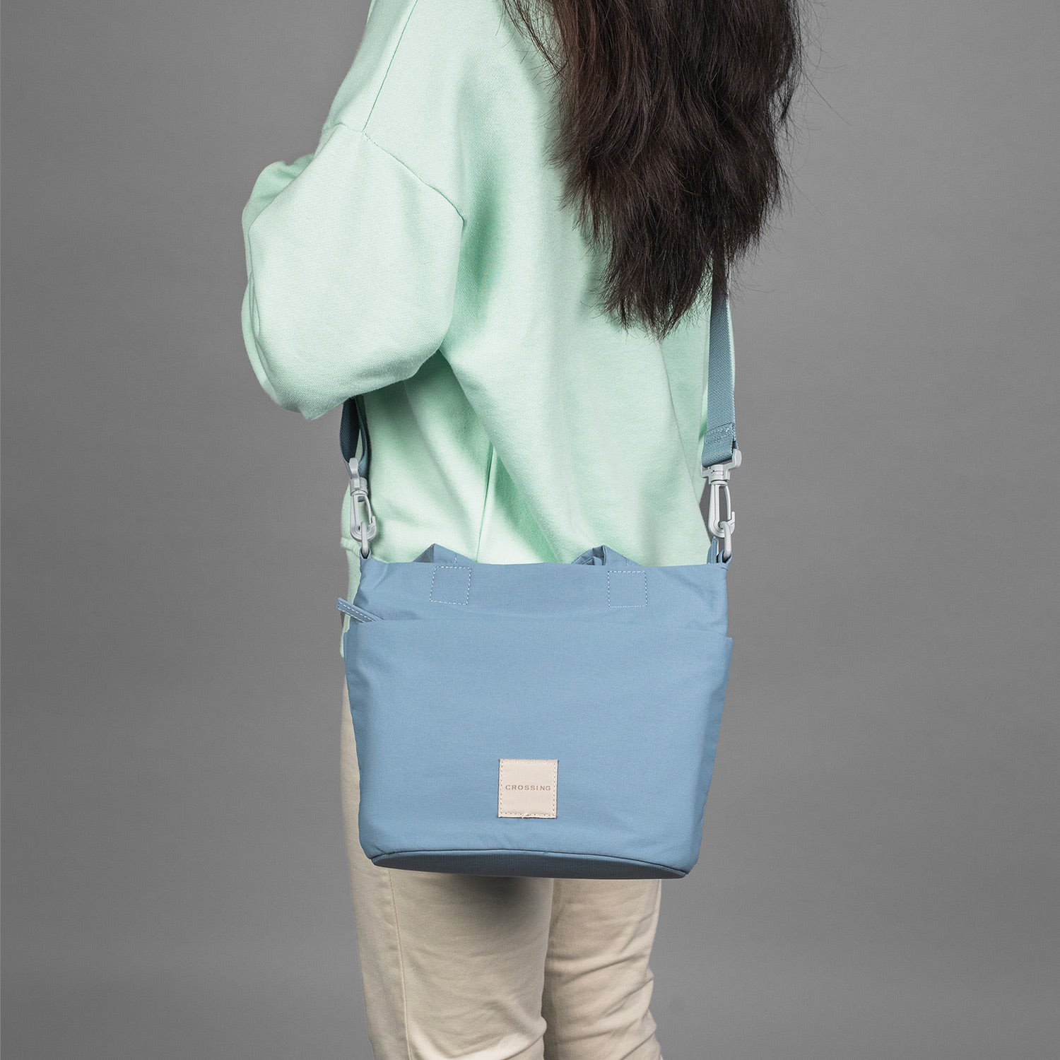 Crossing Jill Anti-Theft RFID Dual Carry Crossbody Bag - Blue