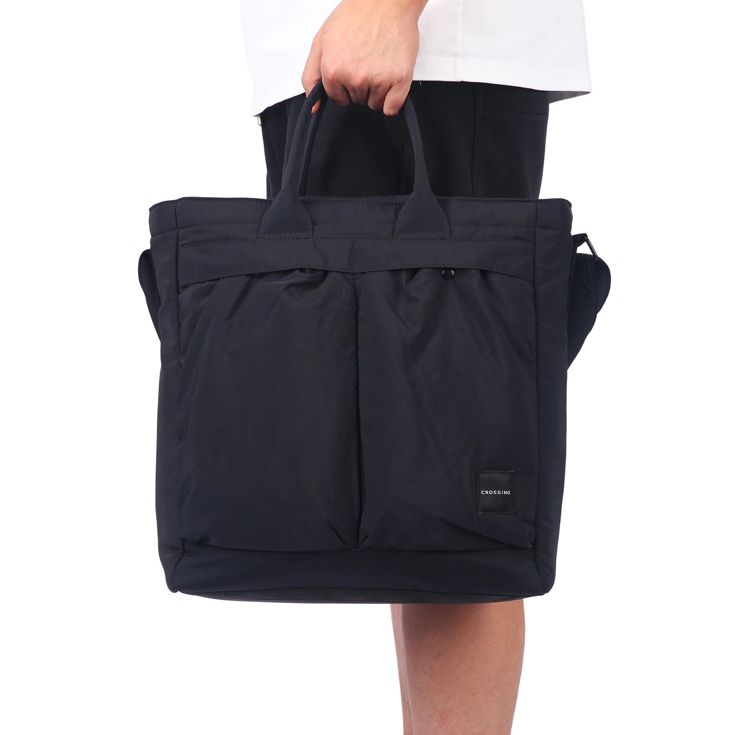 Crossing Joel Dual Carry Tote Bag V3 - Black