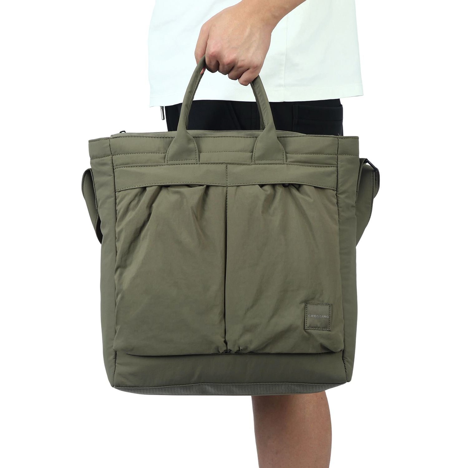 Crossing Joel Dual Carry Tote Bag V3 - Green