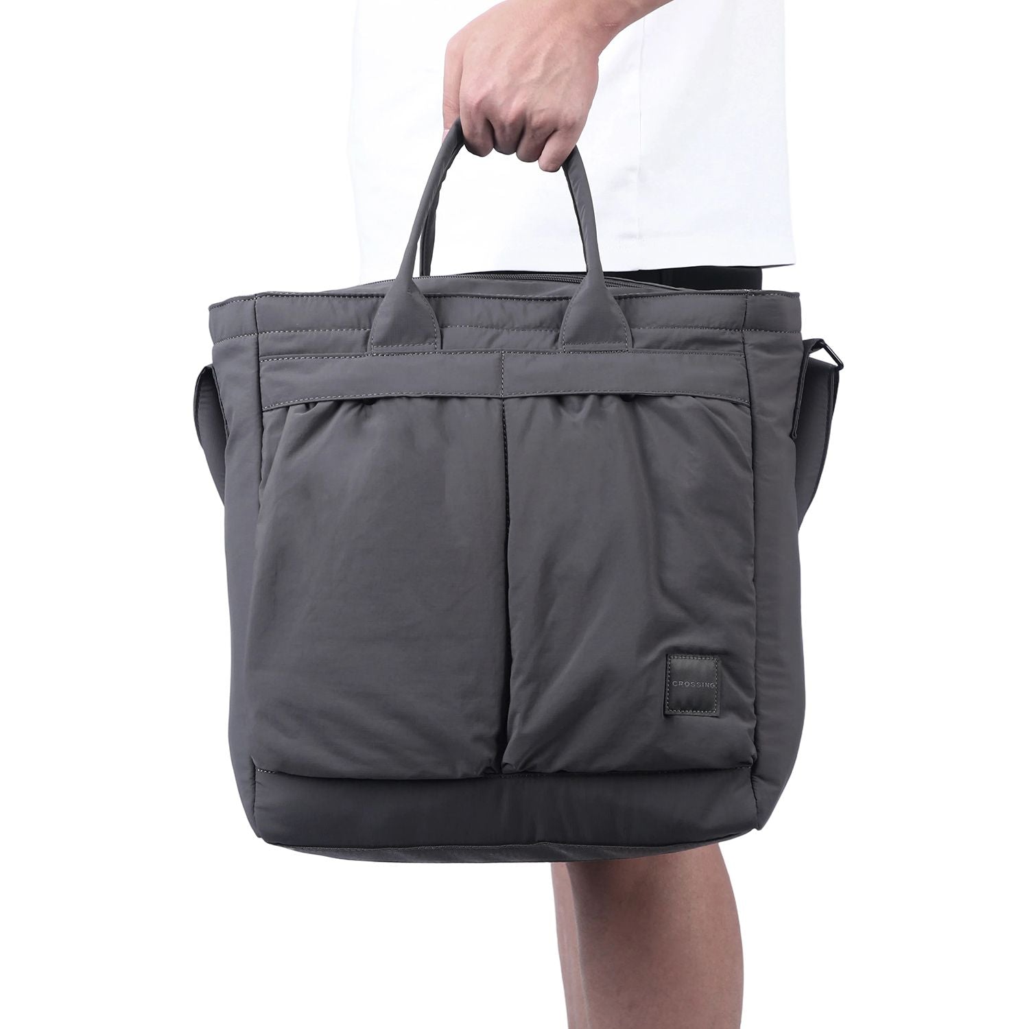 Crossing Joel Dual Carry Tote Bag V3 - Grey