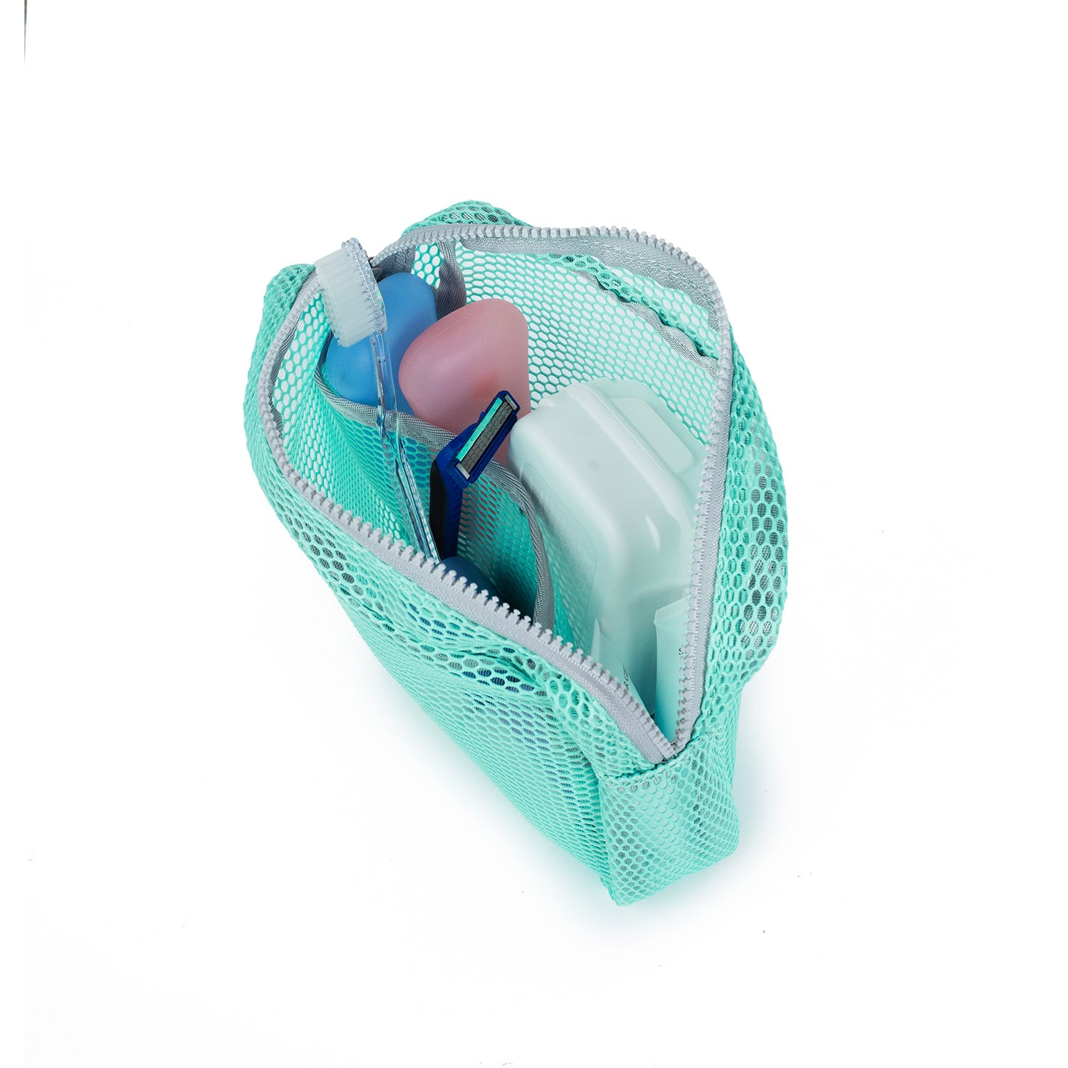 Crossing Jules Everywhere Mesh Pouch (Large) - Mint/Grey