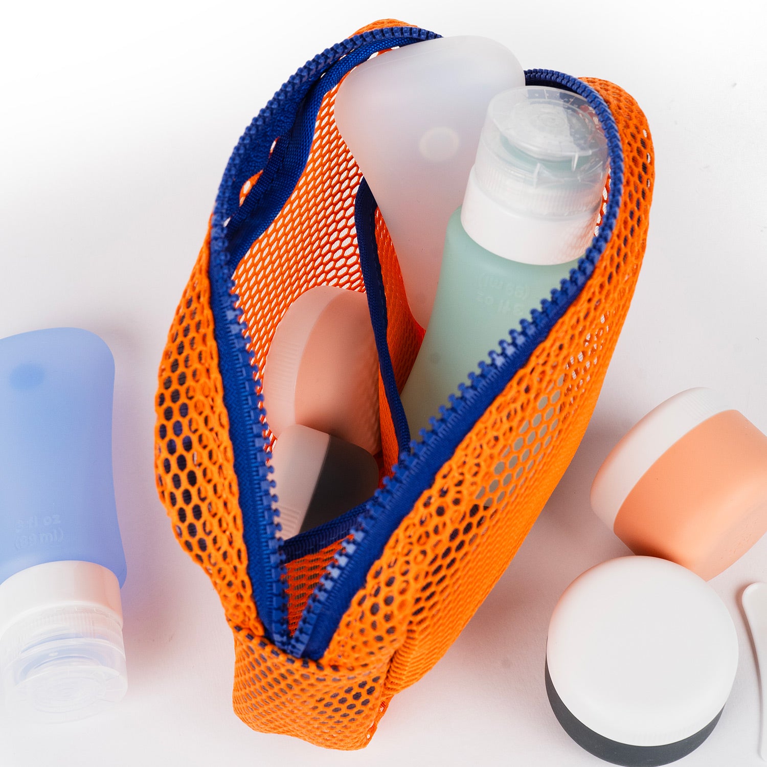 Crossing Jules Everywhere Mesh Pouch (Small) - Orange/Blue