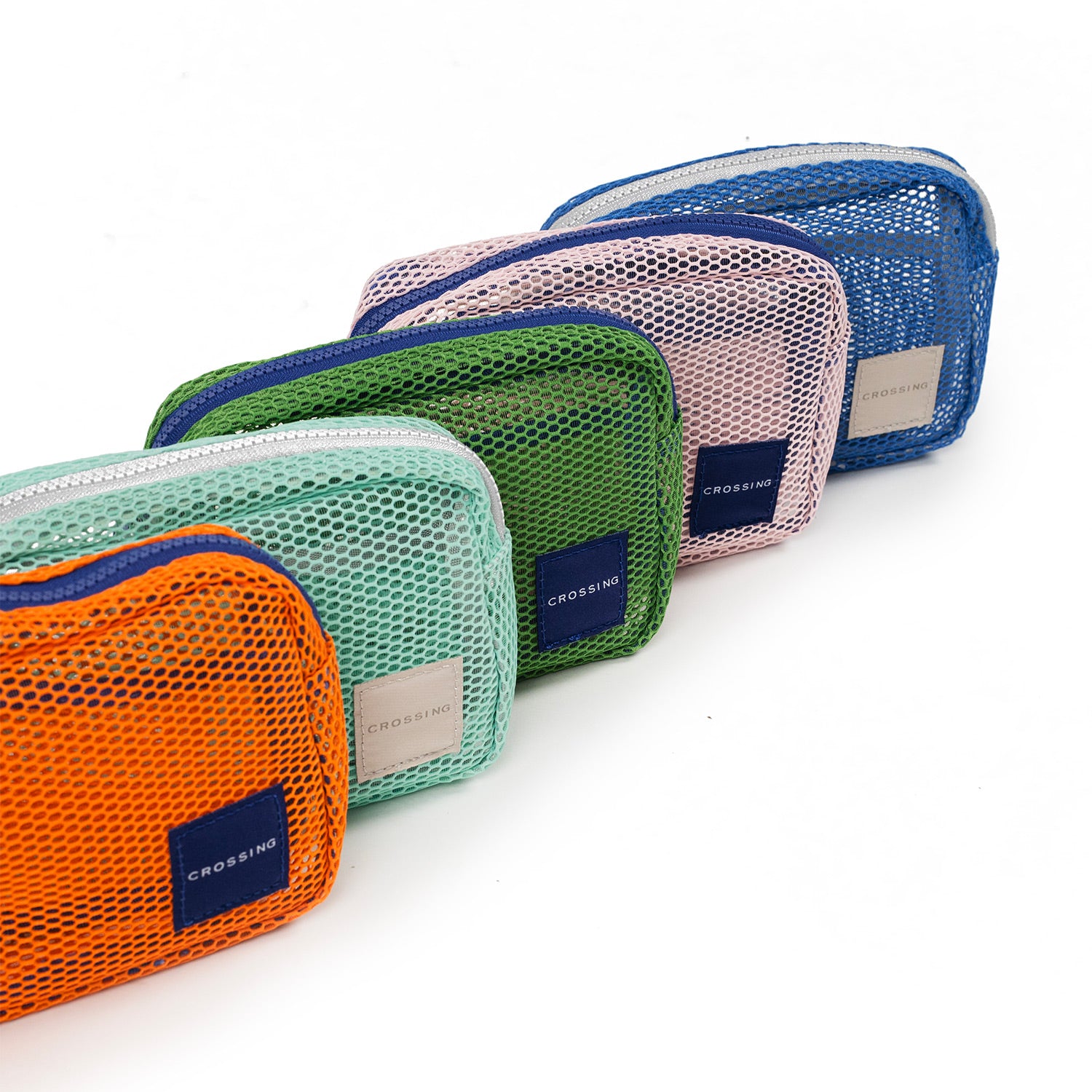 Crossing Jules Everywhere Mesh Pouch (Small) - Pink/Blue