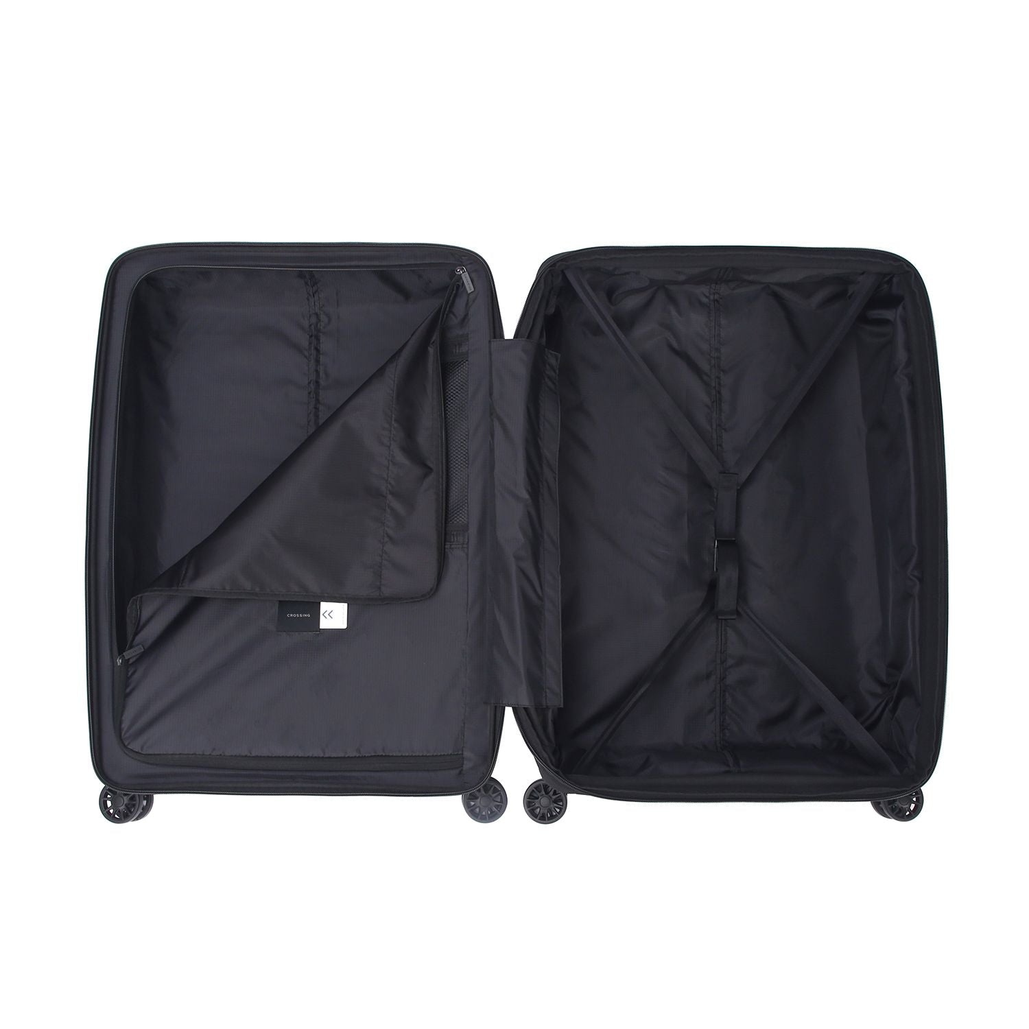 Crossing LYTE Polypropylene Large Expandable Luggage - Black