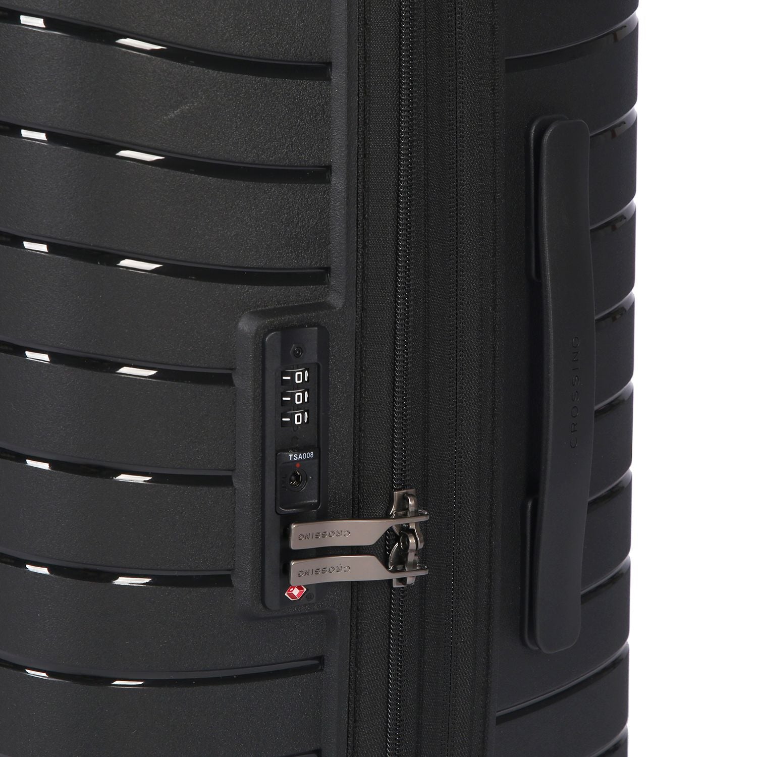 Crossing LYTE Polypropylene Large Expandable Luggage - Black