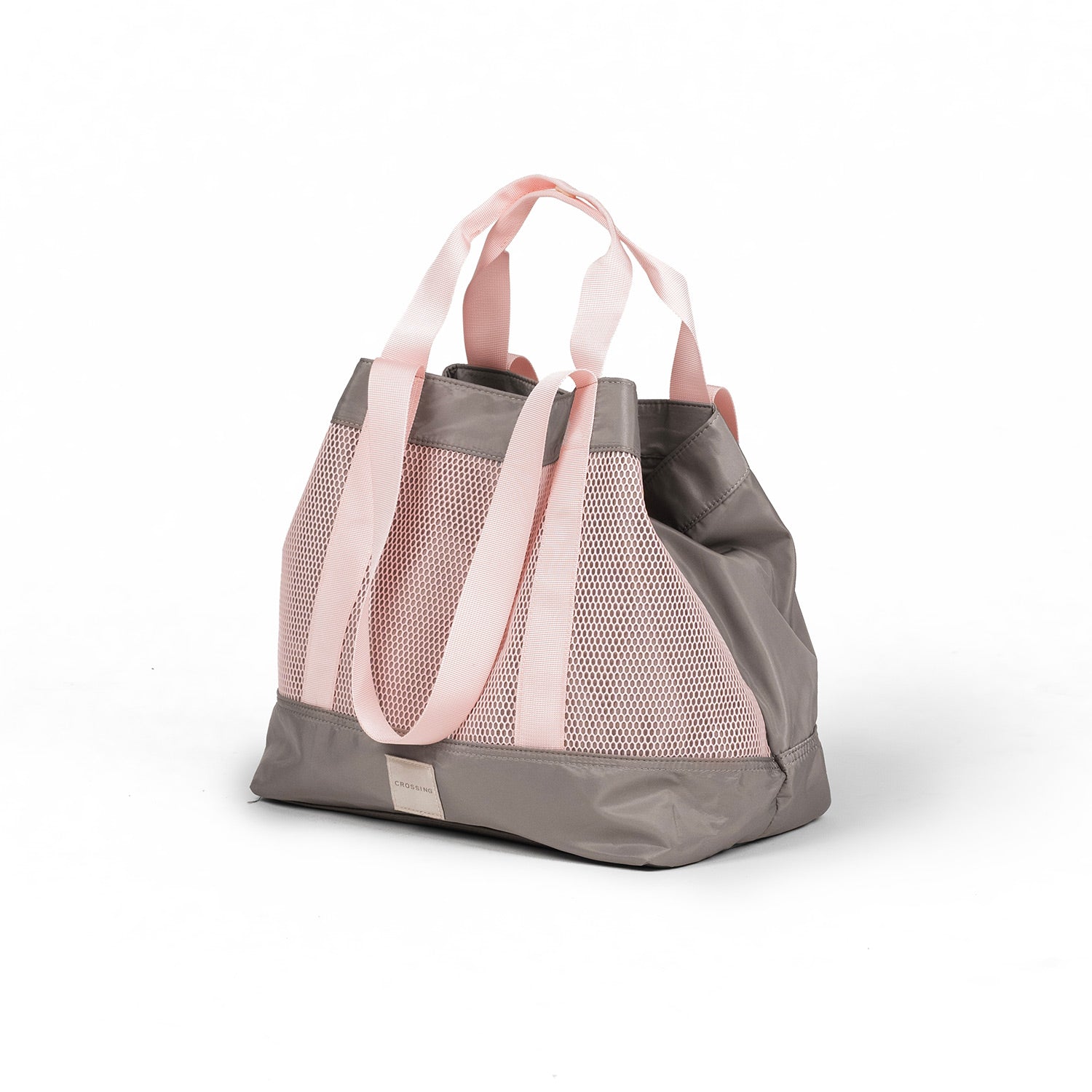 Crossing Meg Dual Carry Mesh Tote Bag - Grey/Pink