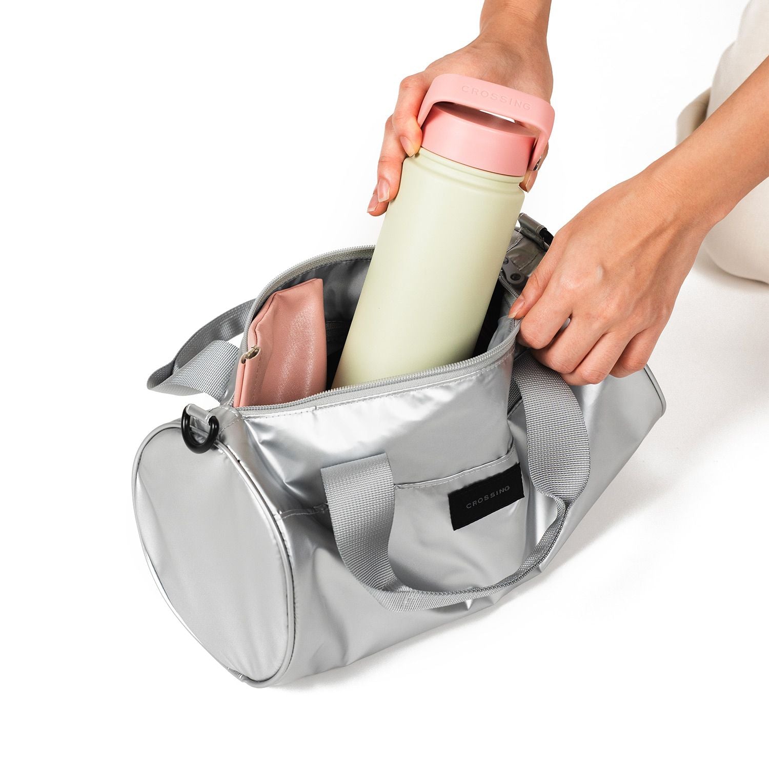 Crossing Metallic Small Weekender - Silver