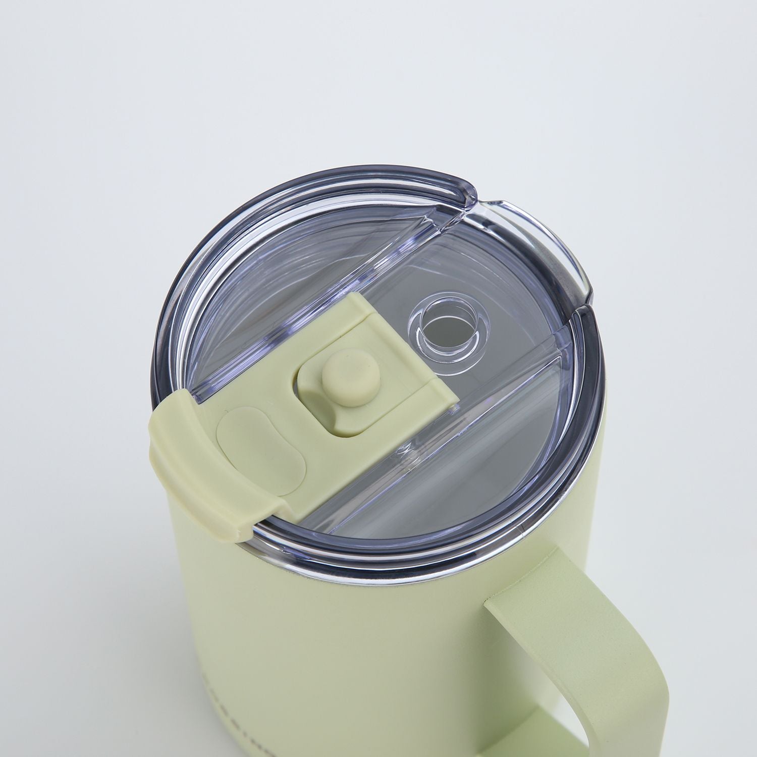 Crossing Neo Insulated S/S Leakproof Ceramic Mug W Handle And Lid 400ml - Pistachio (Mint)