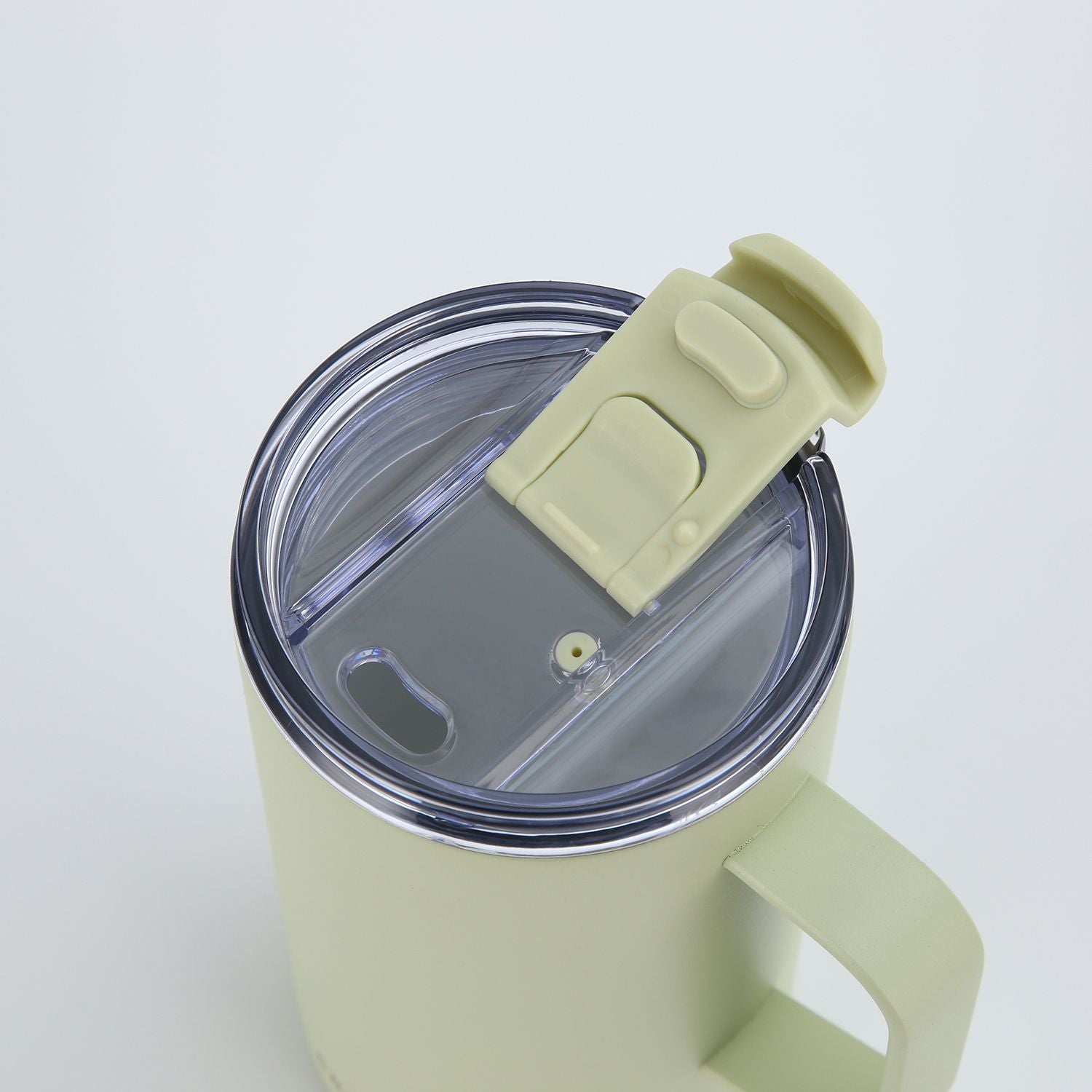 Crossing Neo Insulated S/S Leakproof Ceramic Mug W Handle And Lid 500ml - Pistachio (Mint)