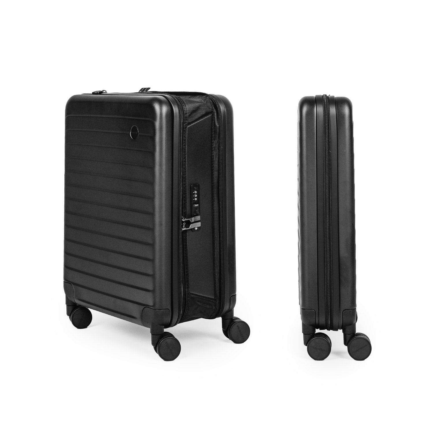 Crossing Ori Collapsible Polycarbonate Carry On 20" Luggage - Black