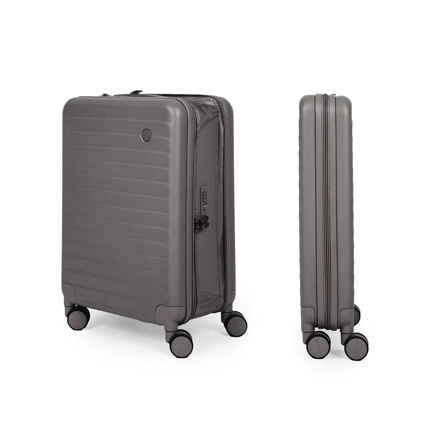 Crossing Ori Collapsible Polycarbonate Carry On 20" Luggage - Latte