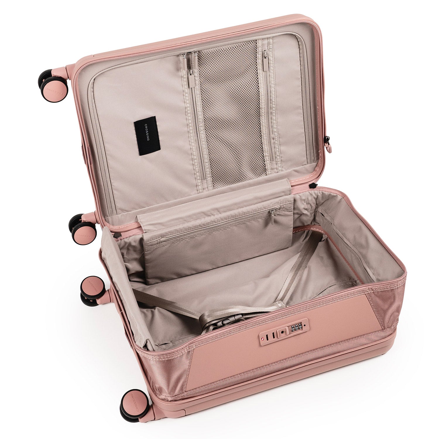 Crossing Ori Collapsible Polycarbonate Carry On 20" Luggage - Rose Quartz