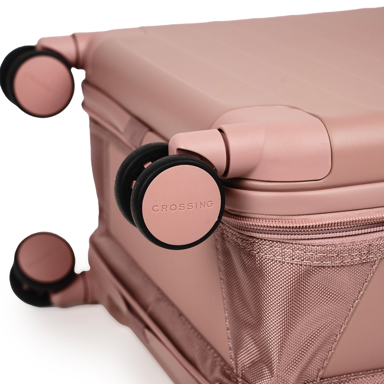 Crossing Ori Collapsible Polycarbonate Carry On 20" Luggage - Rose Quartz