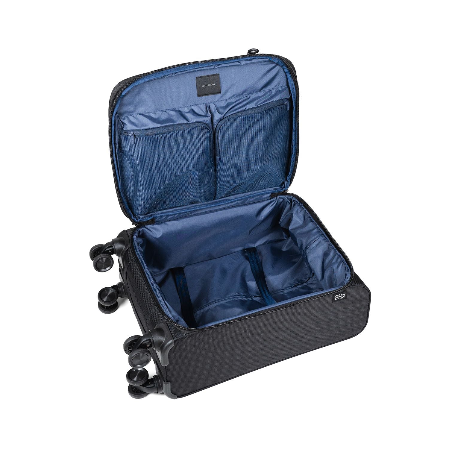 Crossing RECO Recycled Lightweight Soft Case Carry On Luggage T22 - Black