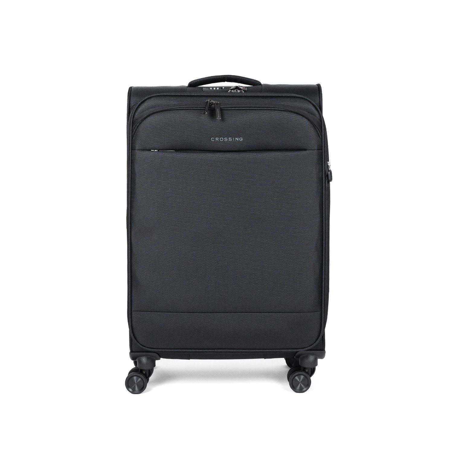 Crossing RECO Recycled Lightweight Soft Case Medium Luggage T26 - Black
