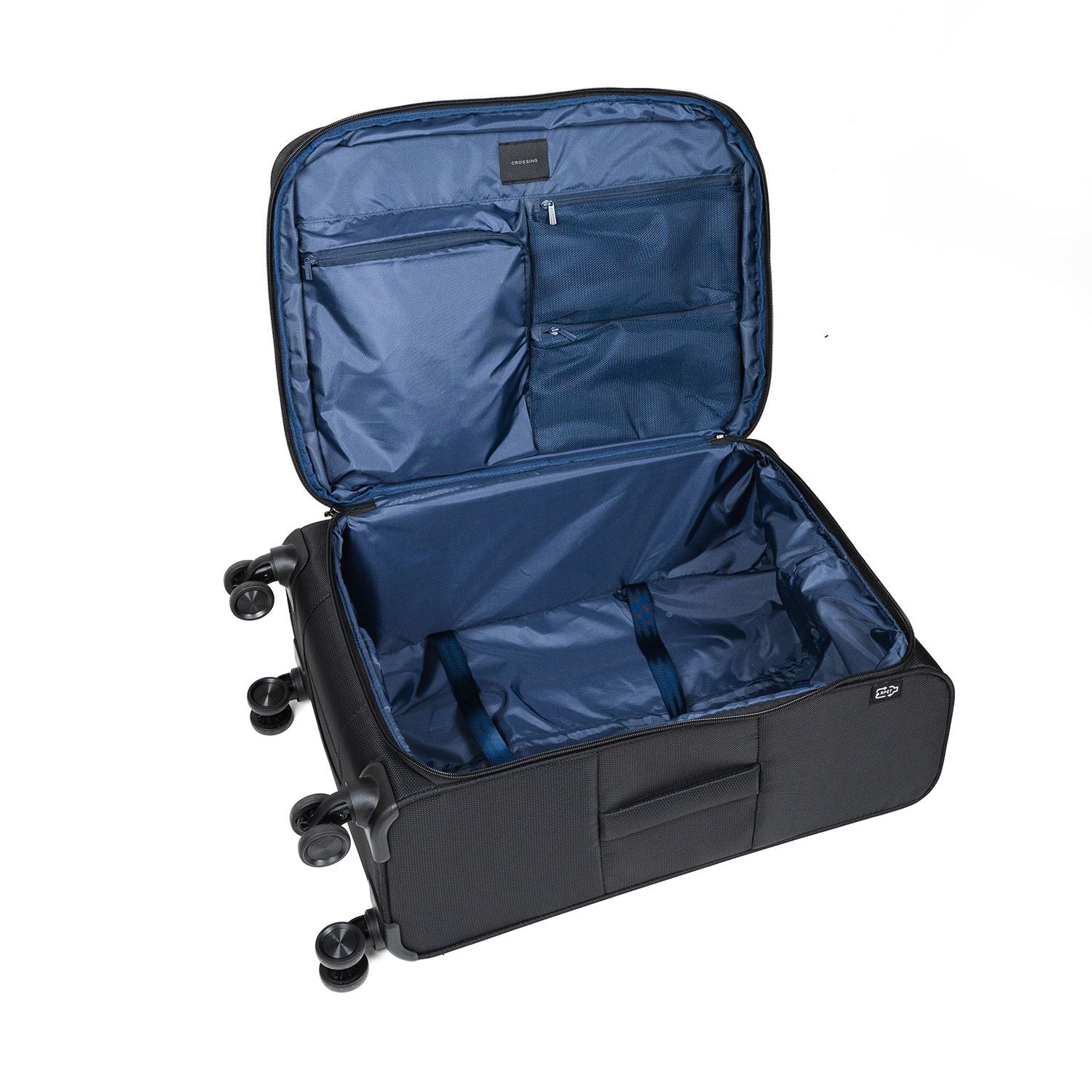 Crossing RECO Recycled Lightweight Soft Case Medium Luggage T26 - Black